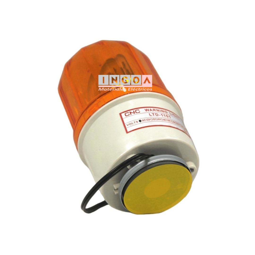 Baliza Amarilla Giratoria e Imantada 12Vac LTD-1101 - CNC - Vista 2