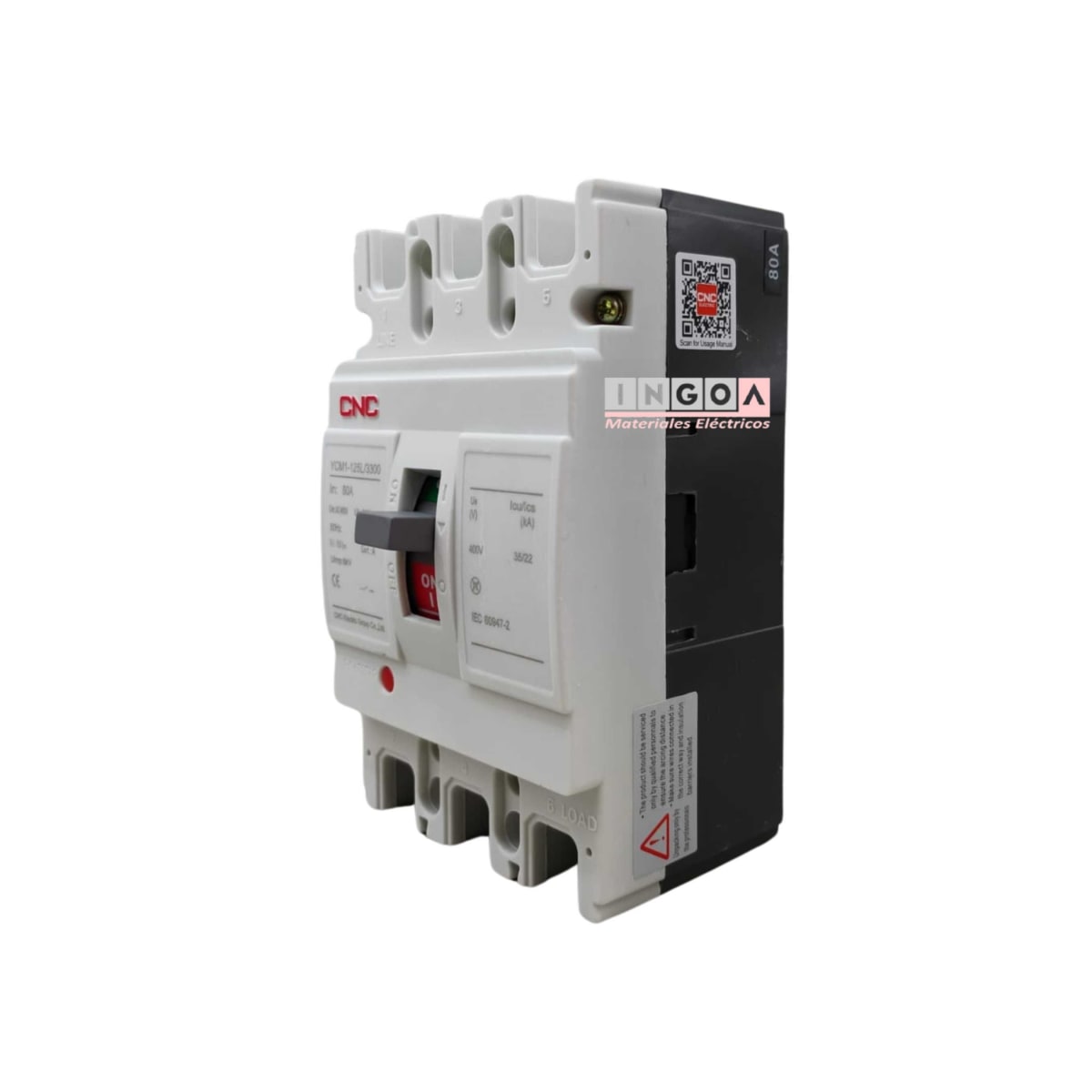 Interruptor Automatico Caja Moldeada 3x80A 35KA CNC - Vista 5