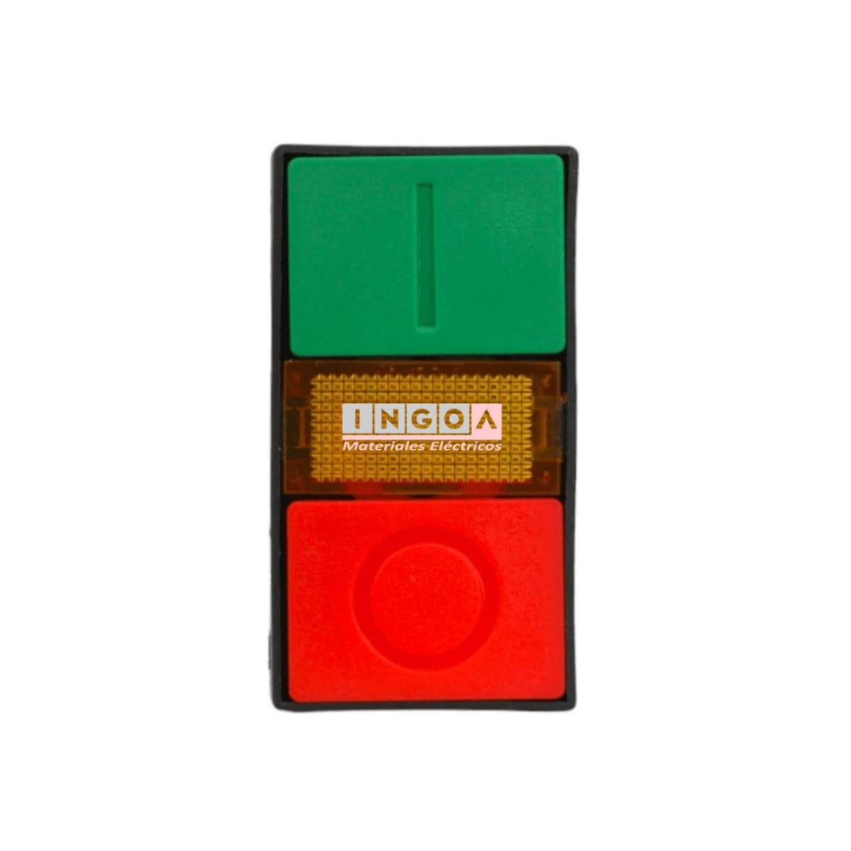 Pulsador Doble Partir/Parar Centro Luminoso 22MM 1NA+1NC - CNC - Vista 2