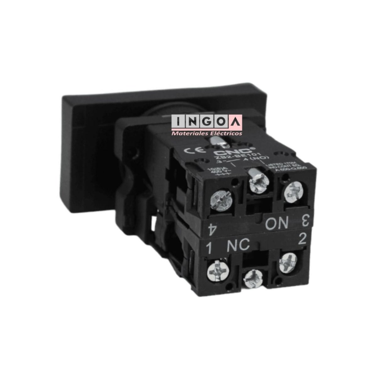 Pulsador Doble Partir/Parar Centro Luminoso 22MM 1NA+1NC - CNC - Vista 5