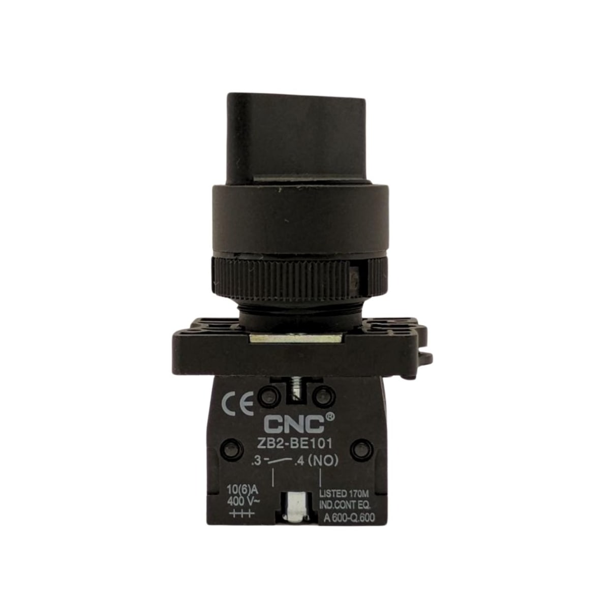 Selector 2 Posiciones Con Retorno 10A 1NO + 1NC 22MM - CNC 0