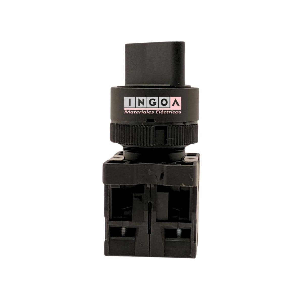 Selector 2 Posiciones Con Retorno 10A 1NO + 1NC 22MM - CNC - Vista 3