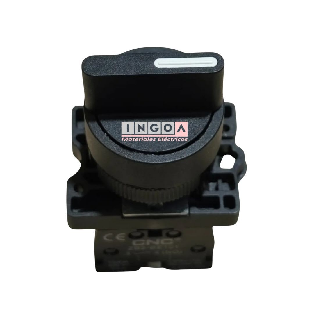 Selector 3 Posiciones 10A 2NO 22MM - CNC - Vista 3