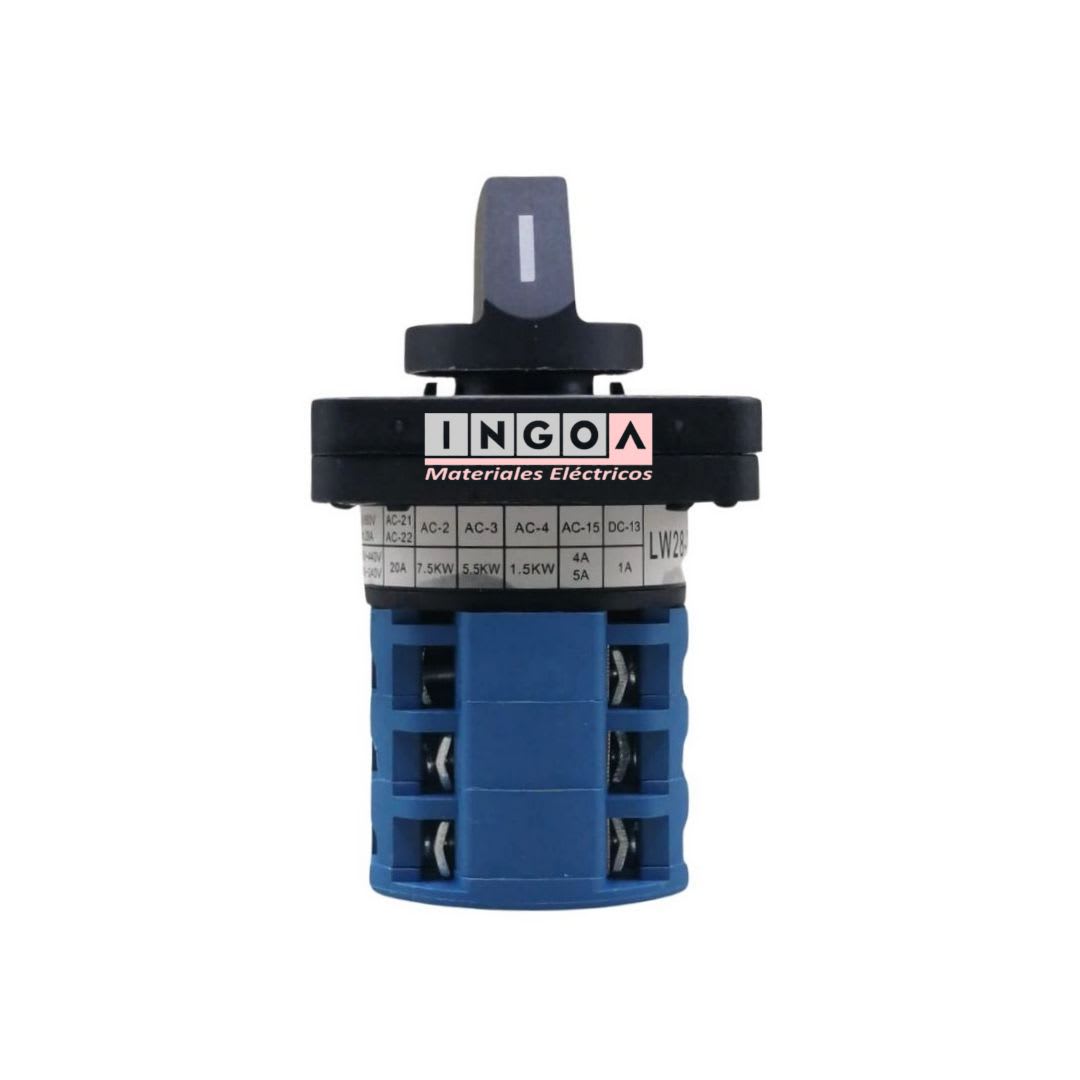 Selector 3 Posiciones Tipo Pacco 20A6