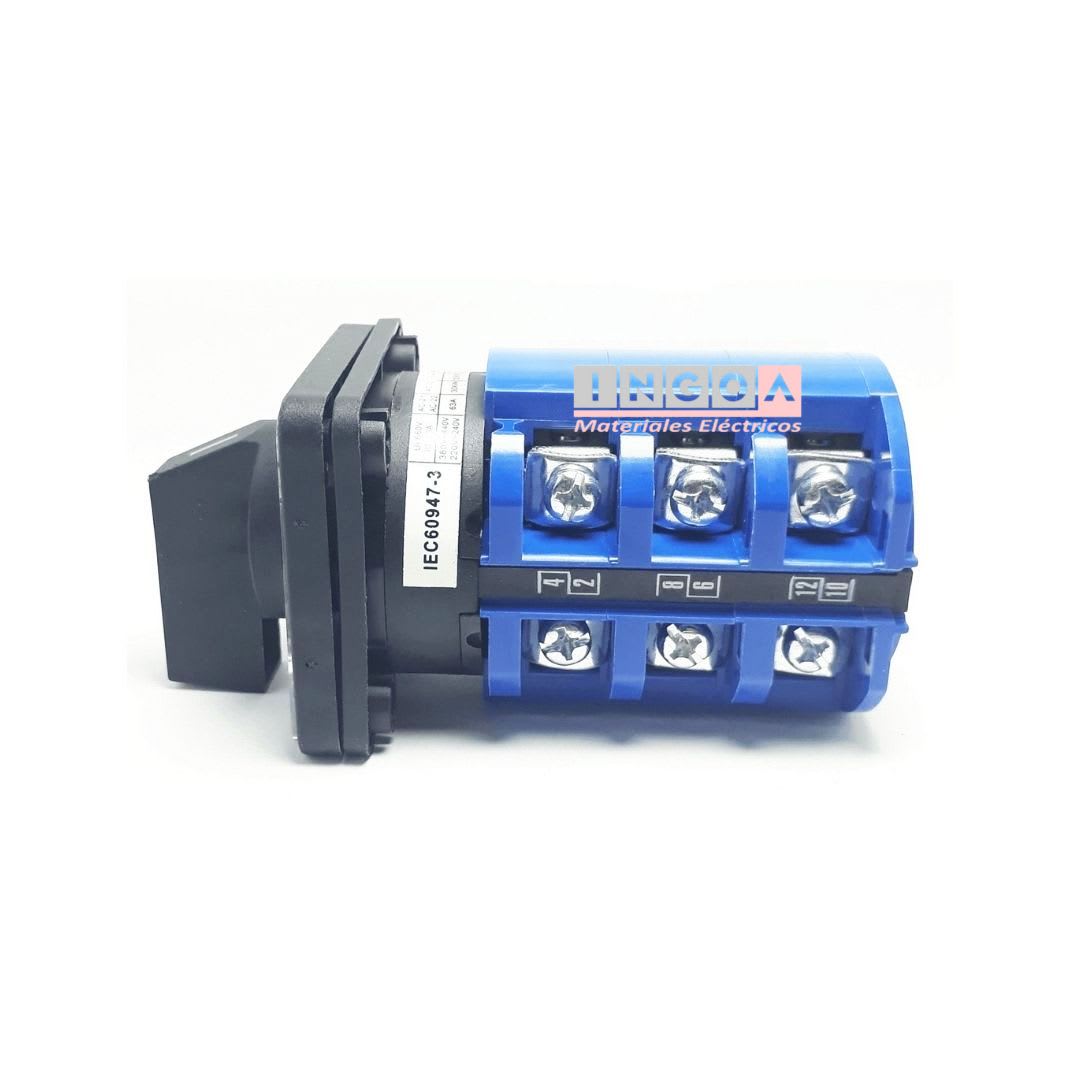 Selector 3 Posiciones Tipo Pacco 3 Polos 63A3