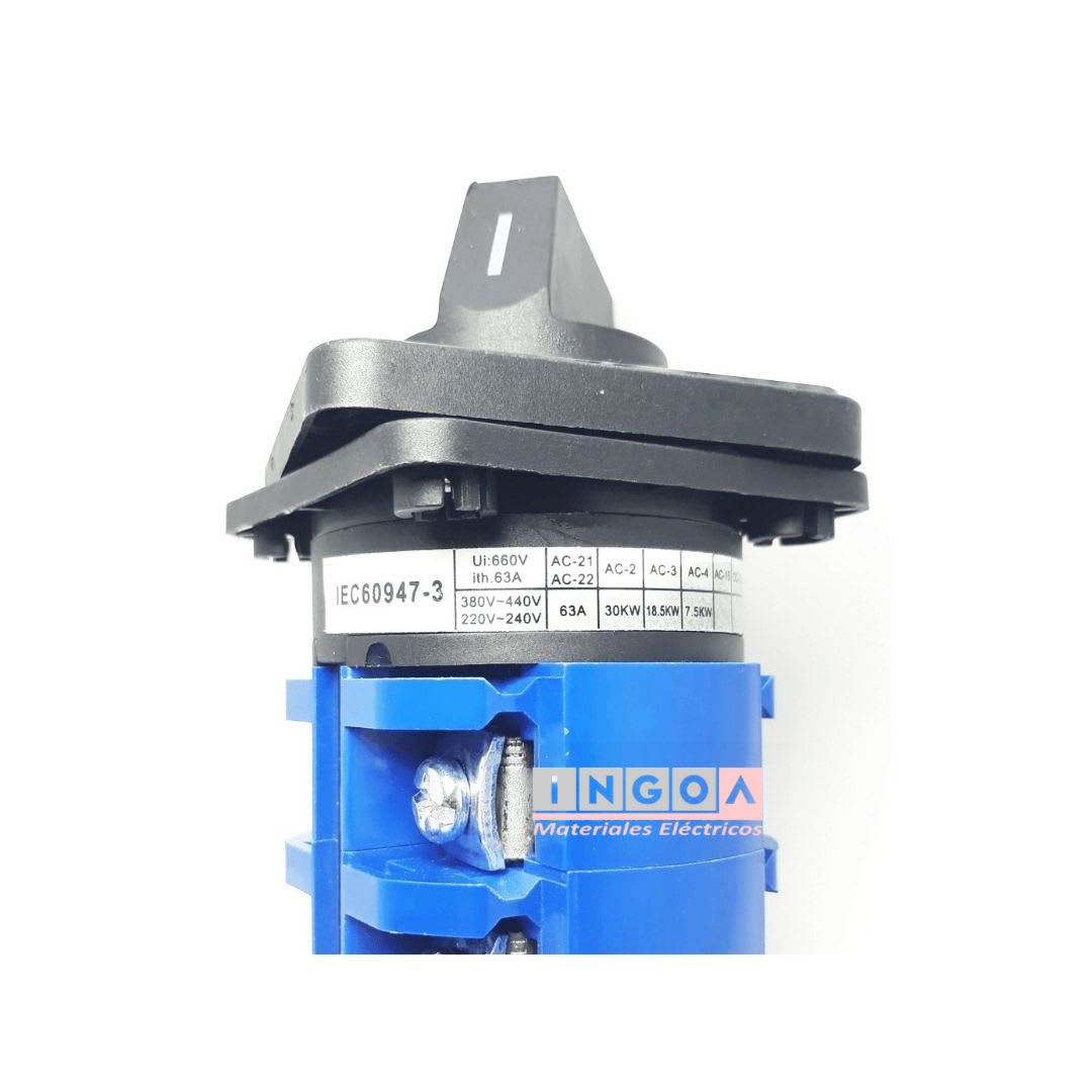 Selector 3 Posiciones Tipo Pacco 63A4