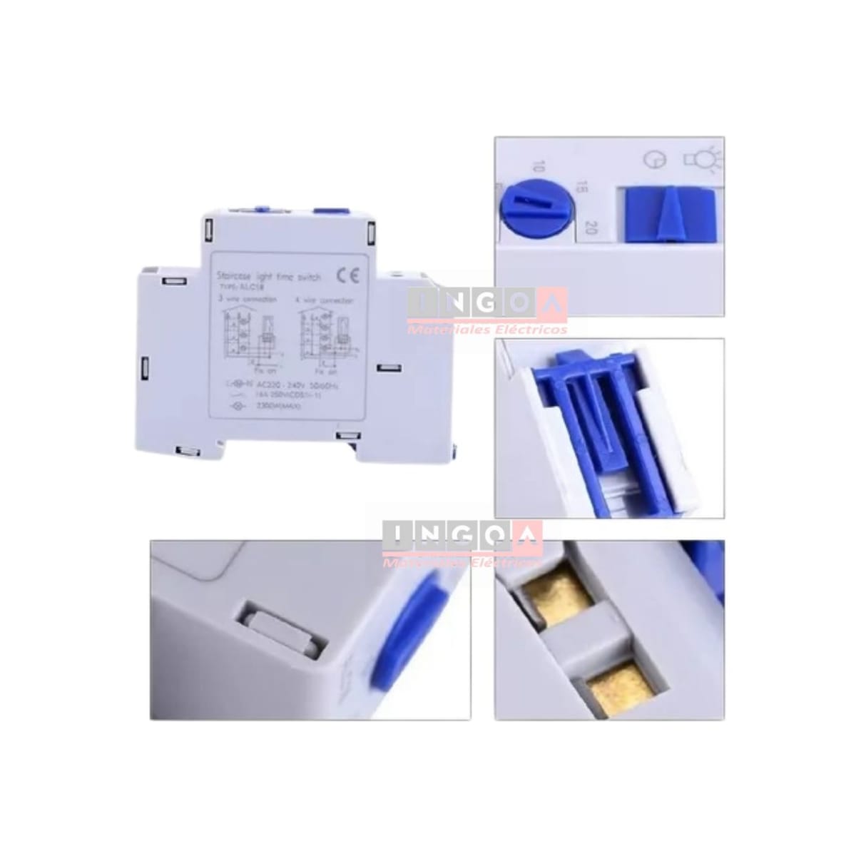 Rele Iluminacion Escala Pasillo 0.5-20MIN 16A 250V 1NO6