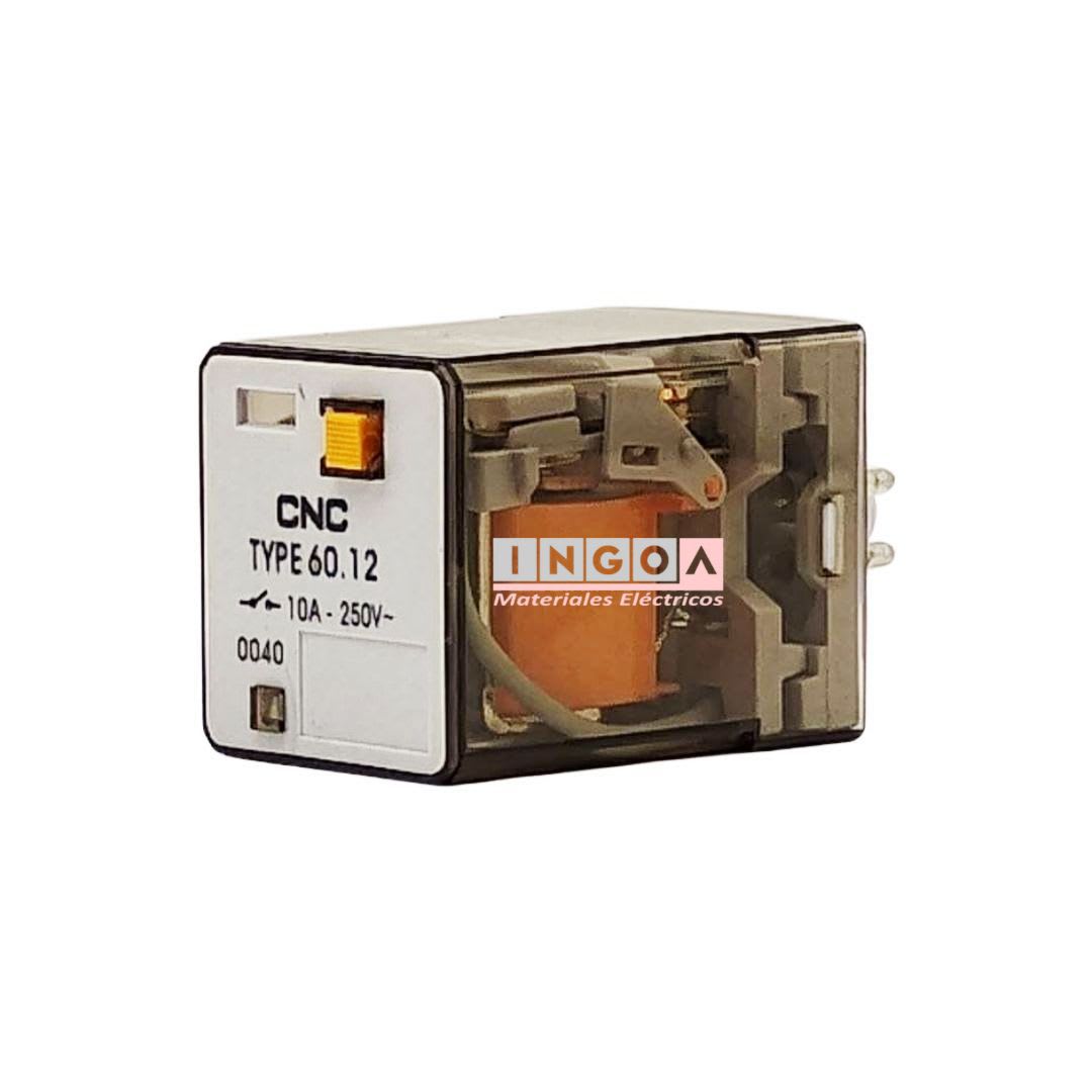 Rele Octal 8Pines Bobina 220Vac 2NC + 2NO - Vista 4