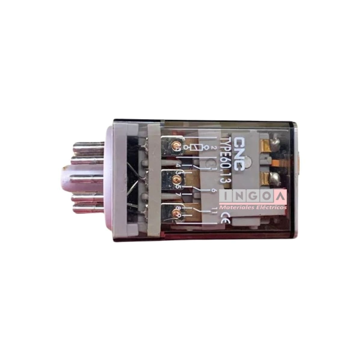 Rele Undecal 11Pines Bobina 220Vac 3NC + 3NO - Vista 7