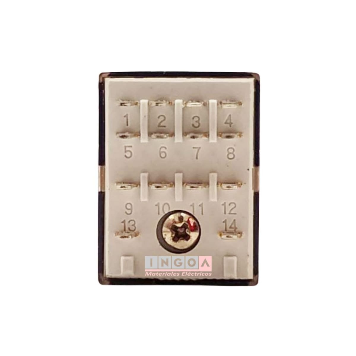 Mini Rele 14Pines Bobina 12Vdc 4NC + 4NO - Vista 4