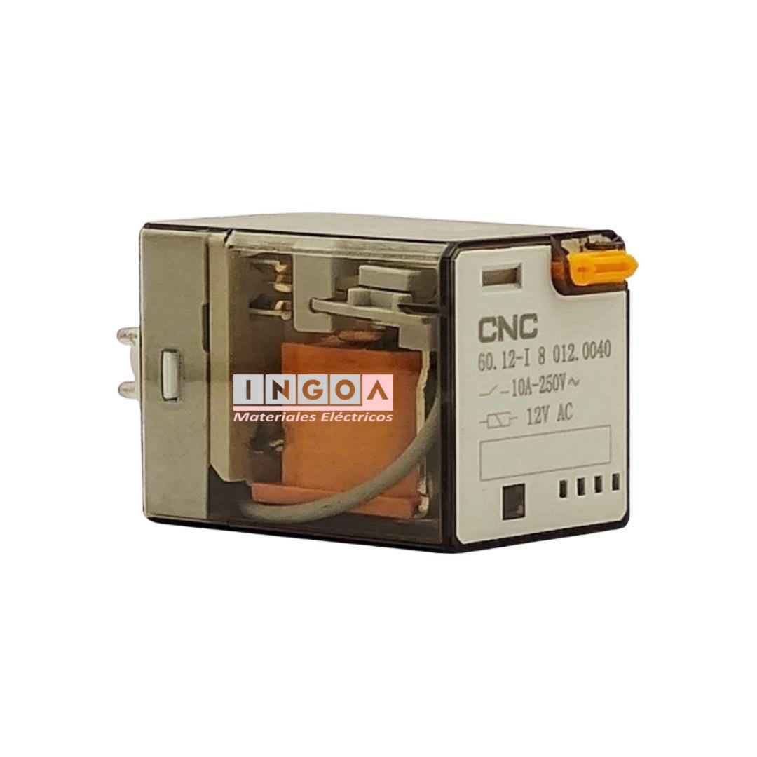 Rele Octal 8Pines Bobina 12Vac 2NC + 2NO - Vista 5