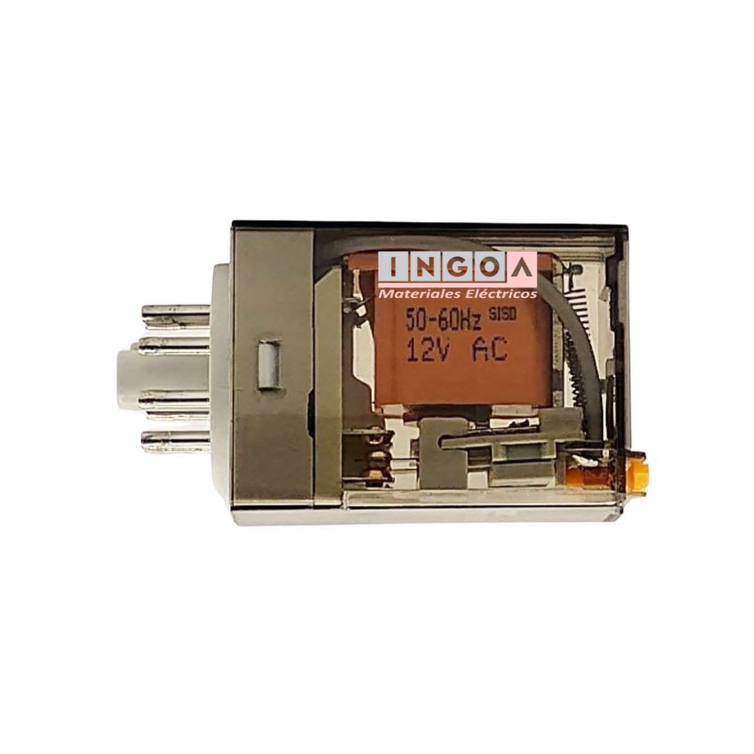 Rele Octal 8Pines Bobina 12Vac 2NC + 2NO - Vista 6