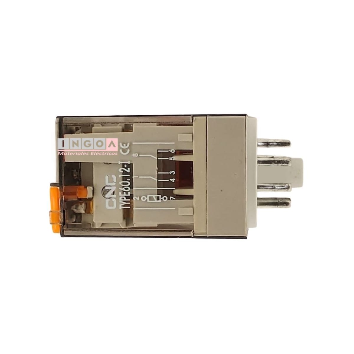 Rele Octal 8Pines Bobina 24Vac 2NC + 2NO - Vista 2
