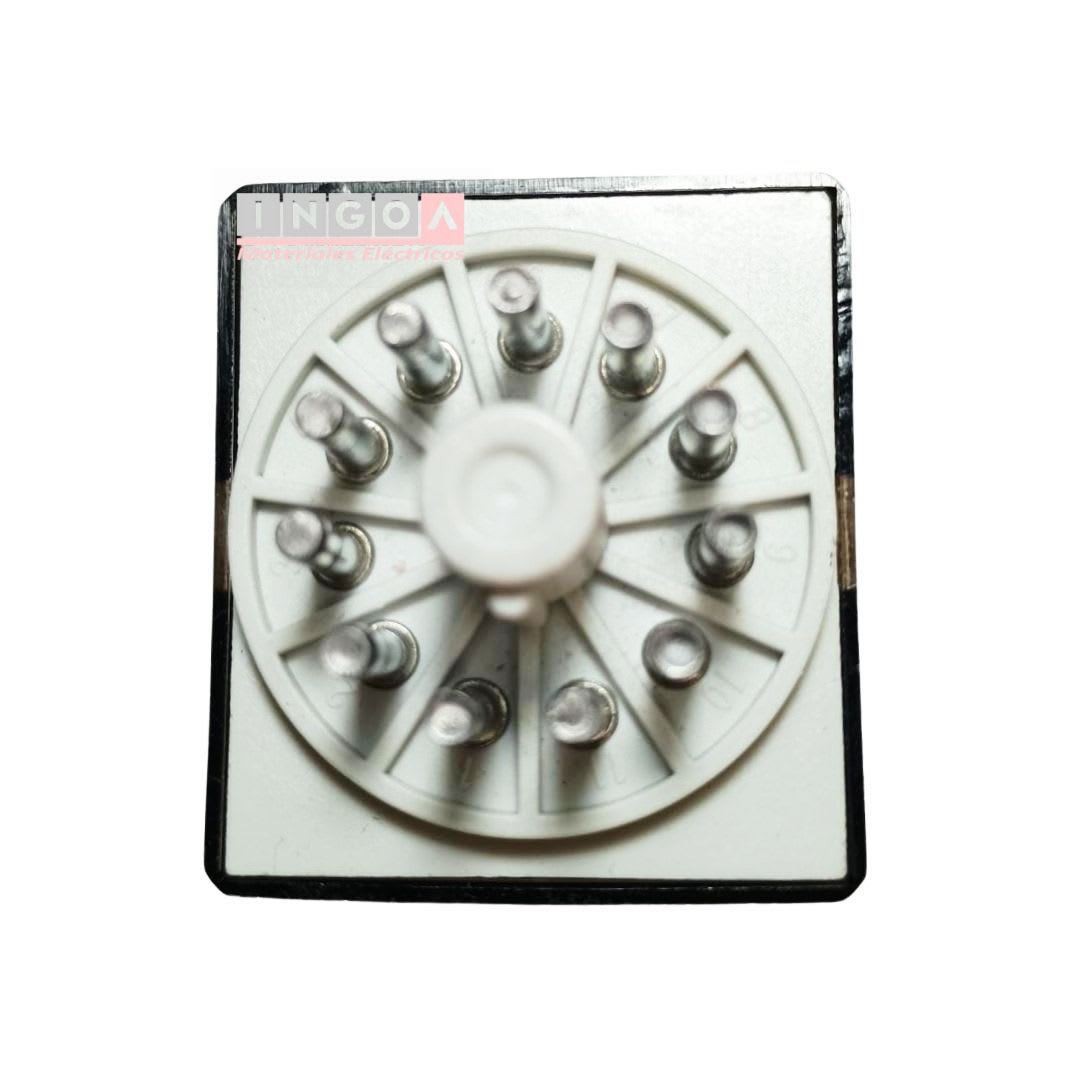 Rele Undecal 11Pines Bobina 110Vac 3NC + 3NO - Vista 3