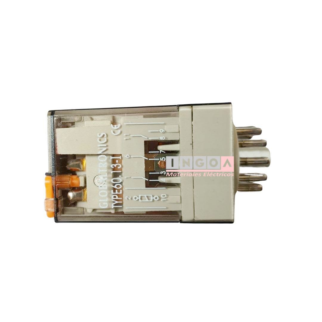 Rele Undecal 11Pines Bobina 110Vac 3NC + 3NO - Vista 4