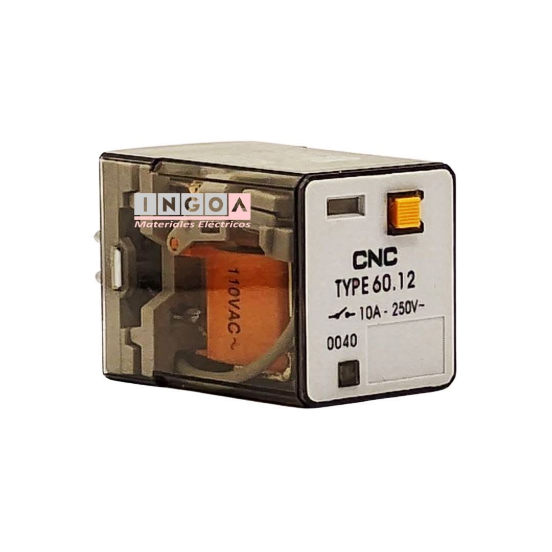 Rele Octal 8Pines Bobina 110Vac 2NC + 2NO - Vista 2