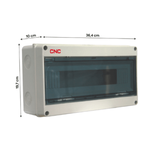 Tablero Exterior Sobrepuesto PVC IP65 18 Polos - CNC - Vista 4