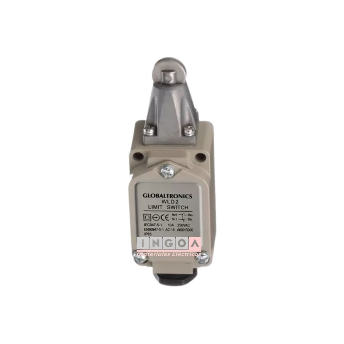 Final de Carrera WL-D Limit Switch Con Rueda 10A 1NO+1NC IP65 - Vista 3