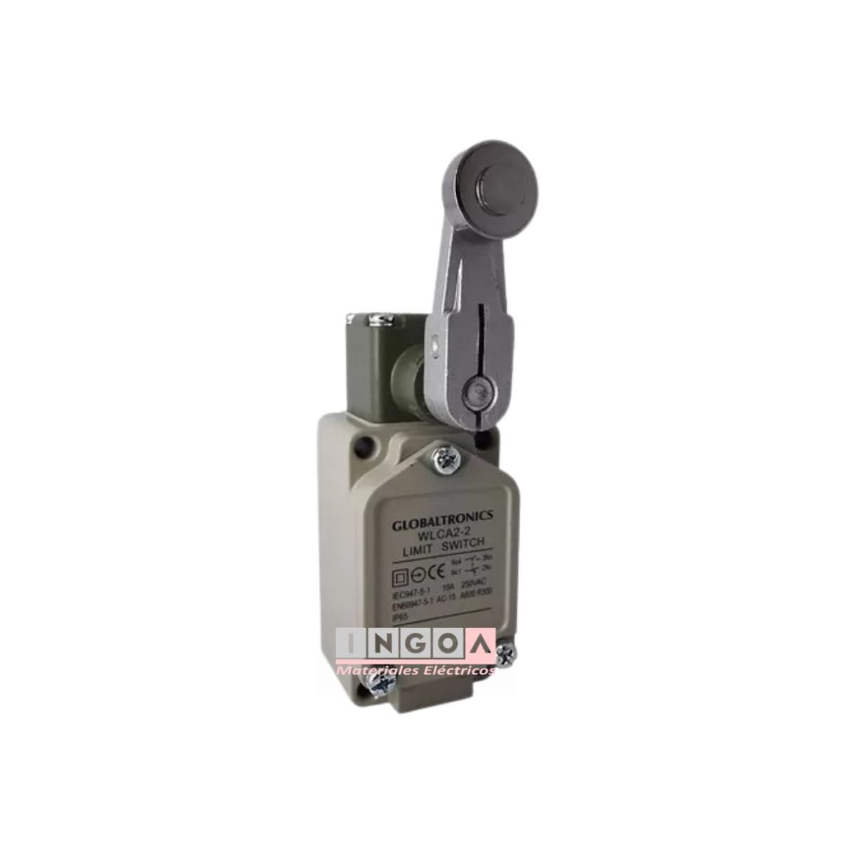 Final de Carrera WLCA2-2 Limit Switch Con Palanca y Rueda 10A 1NO+1NC IP65 - Vista 3