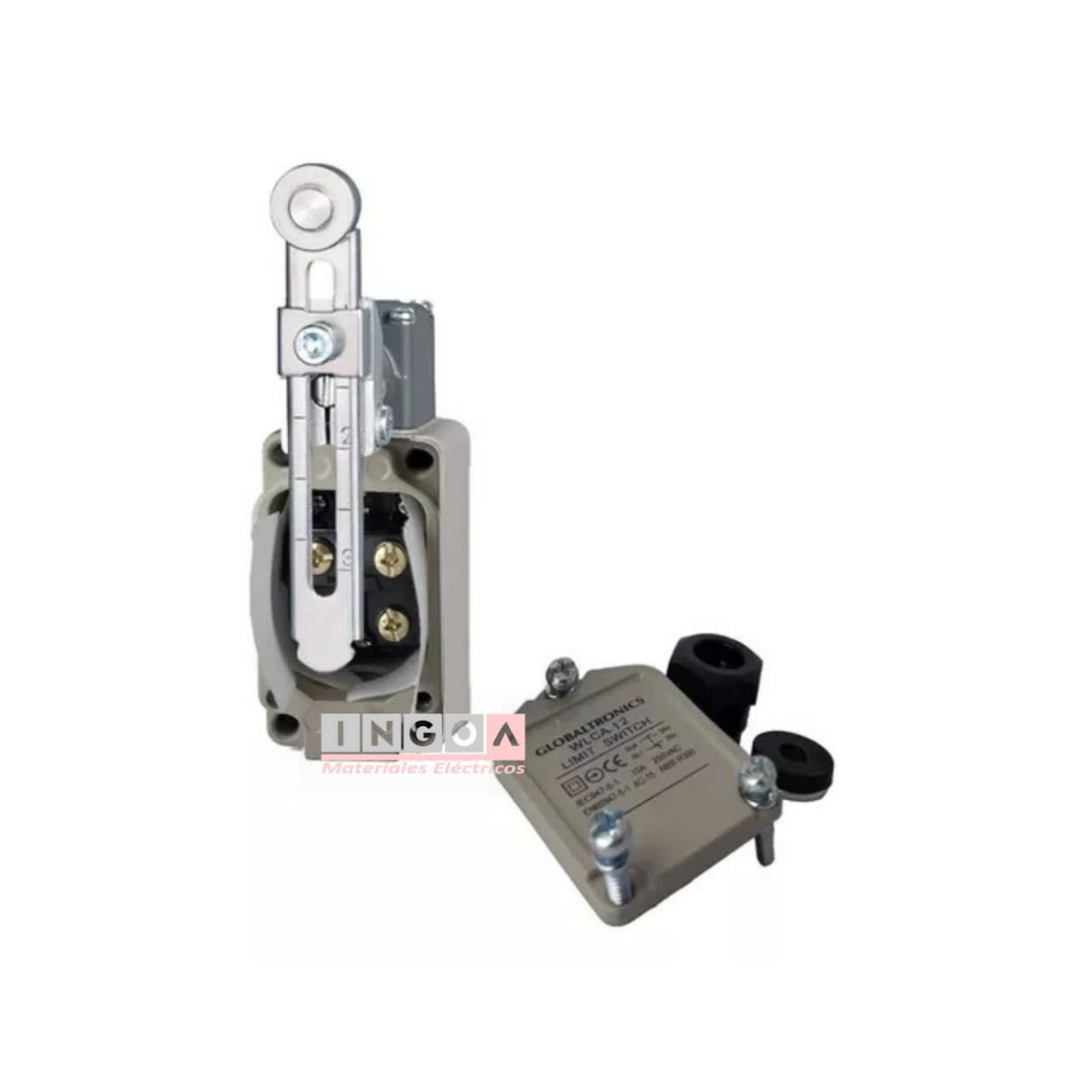 Final de Carrera WLCA12-2 Limit Switch Con Palanca Extendida y Rueda 10A 1NO+1NC IP656
