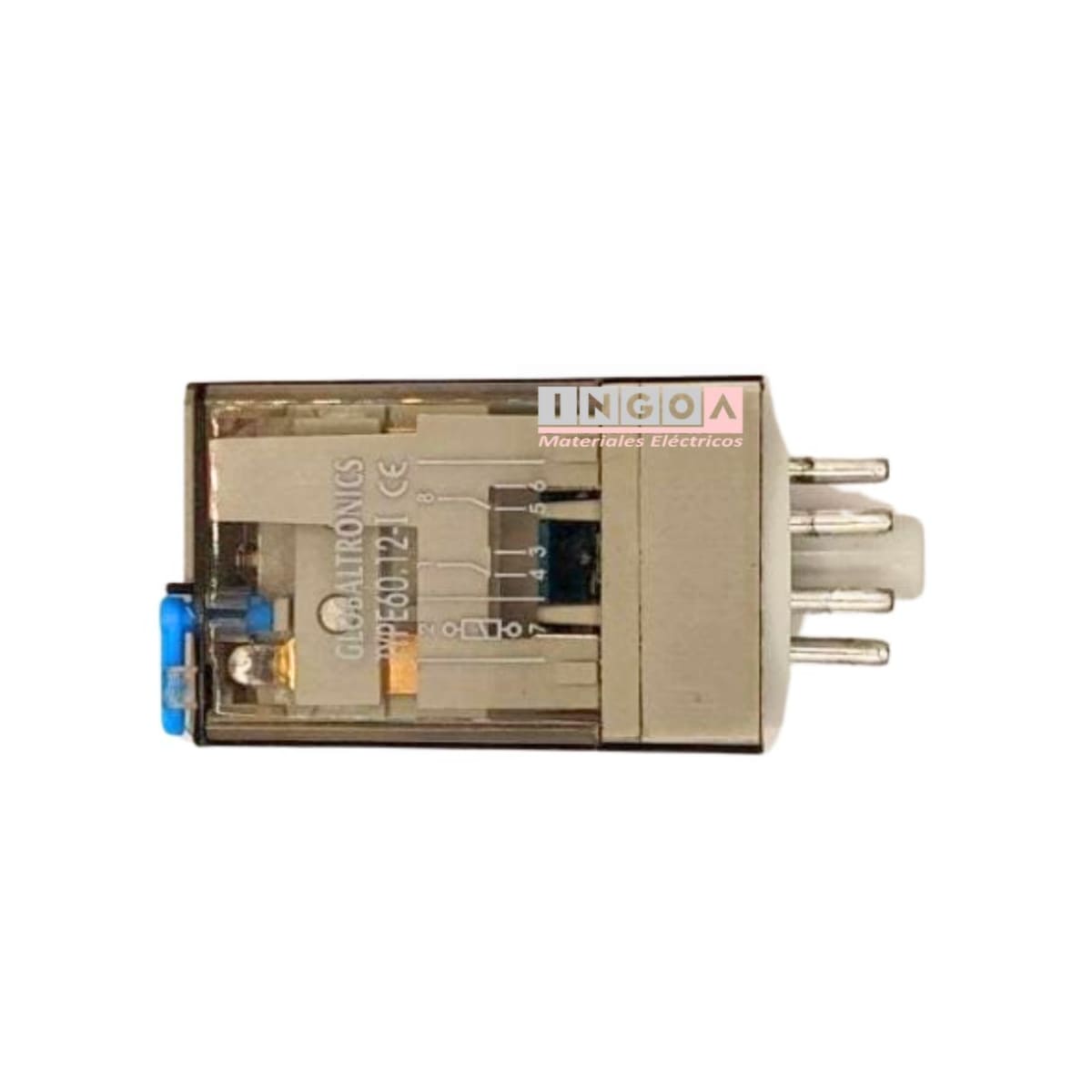 Rele Octal 8Pines Bobina 24Vdc 2NC + 2NO - Vista 2