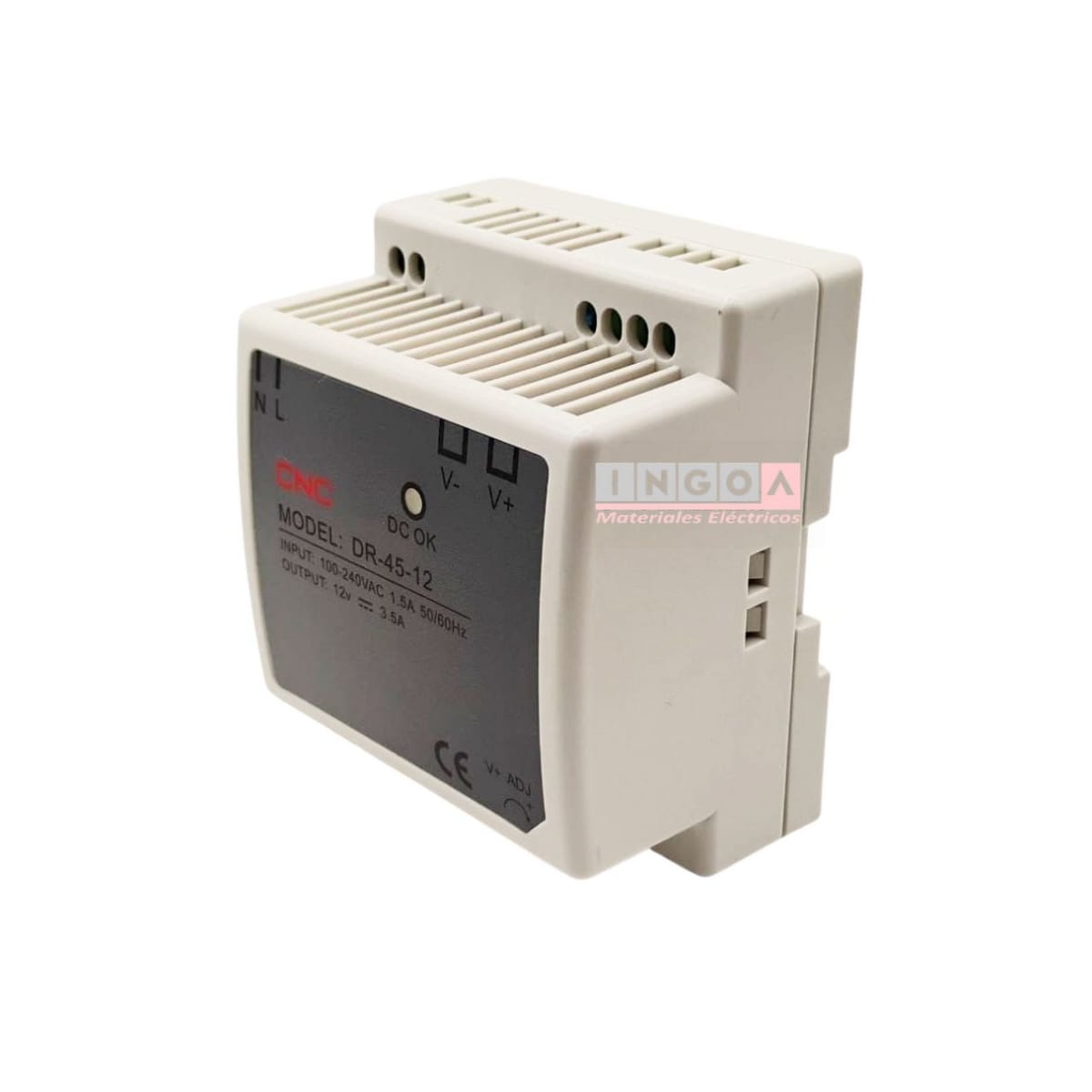 Fuente de Poder a Riel Din 45W 12Vdc 3.5A - CNC - Vista 3