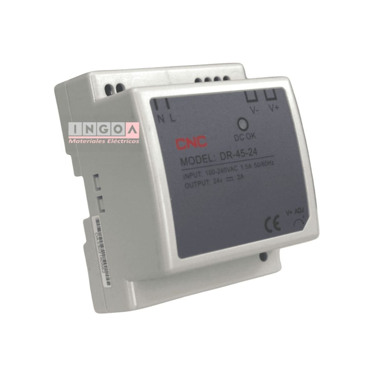 Fuente de Poder a Riel Din 45W 24Vdc 2.0A - CNC - Vista 3