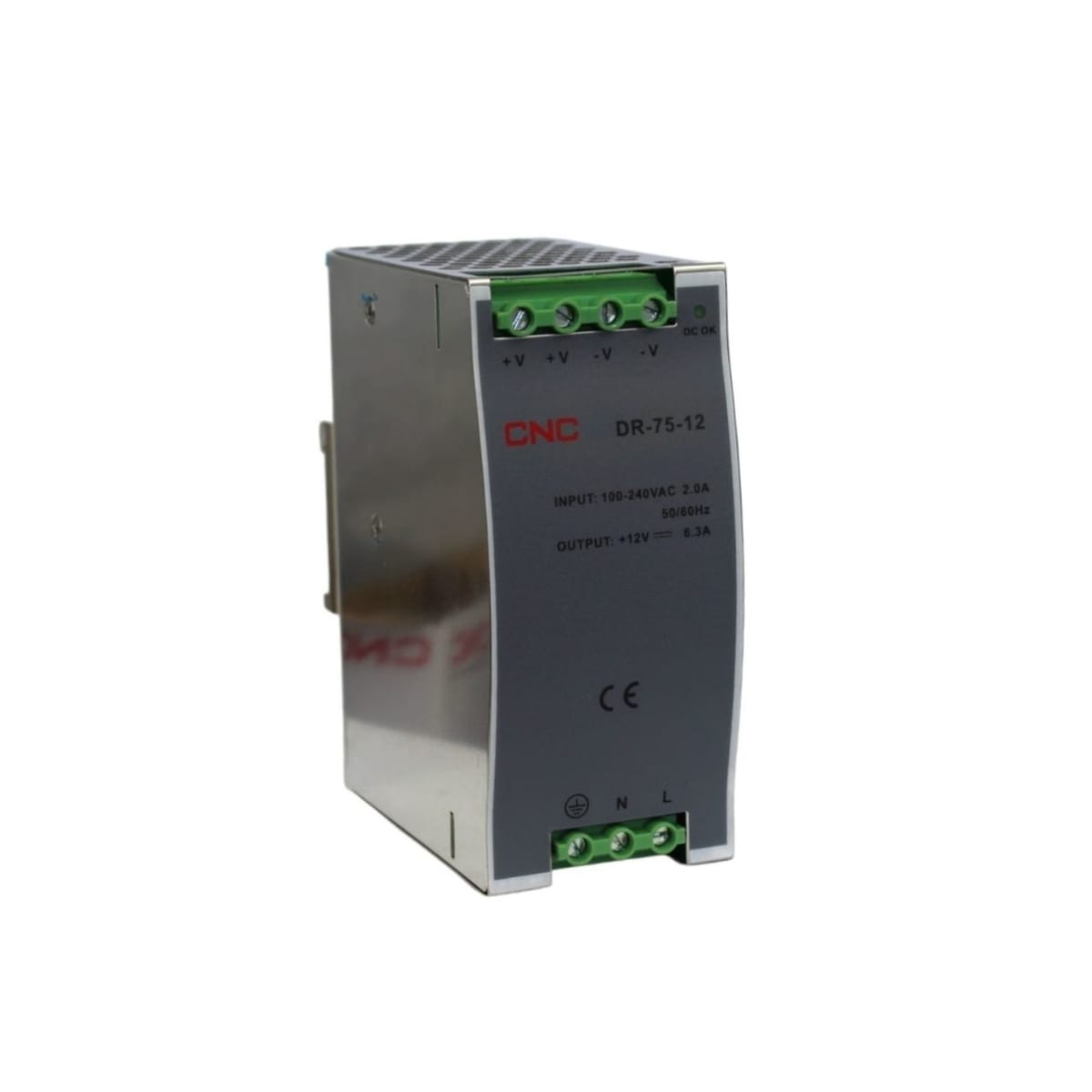 Fuente de Poder a Riel Din 75W 12Vdc 6.3A - CNC 0