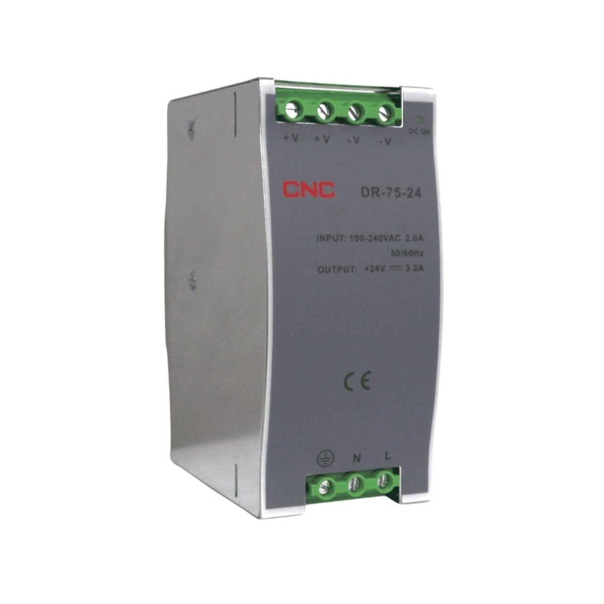 Fuente de Poder a Riel Din 75W 24Vdc 3.2A - CNC 0