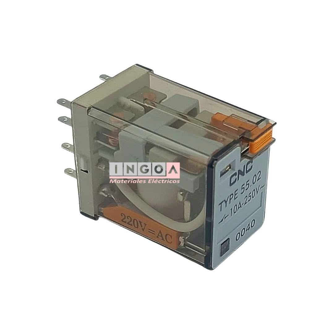 Mini Rele Octal 8Pines Bobina 220Vac 2NC + 2NO - Vista 2