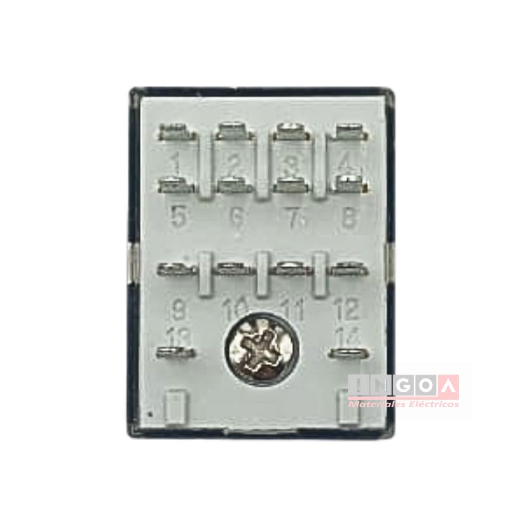 Mini Rele 14Pines Bobina 220Vac 4NC + 4NO - Vista 5