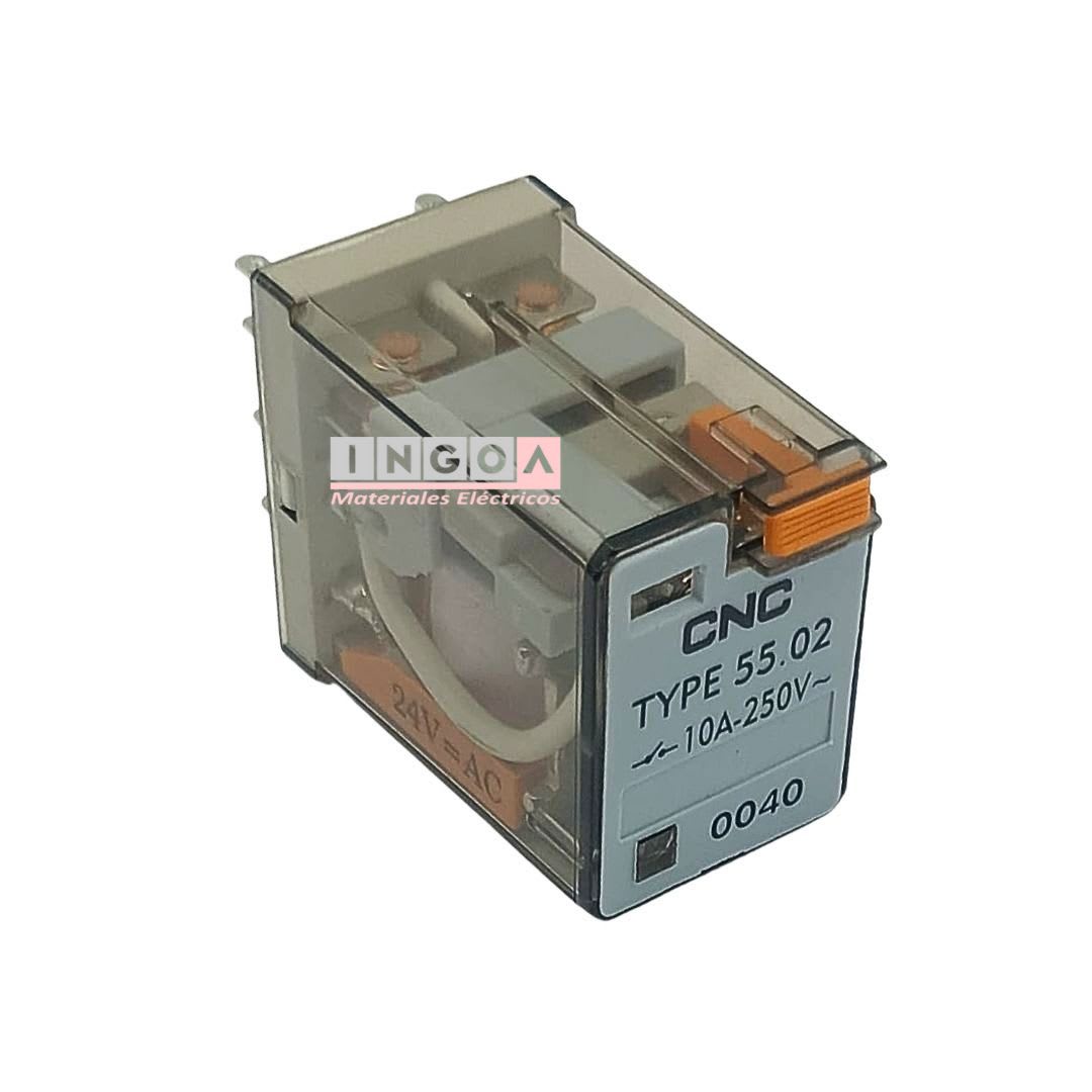 Mini Rele Octal 8Pines Bobina 24Vac 2NC + 2NO - Vista 2
