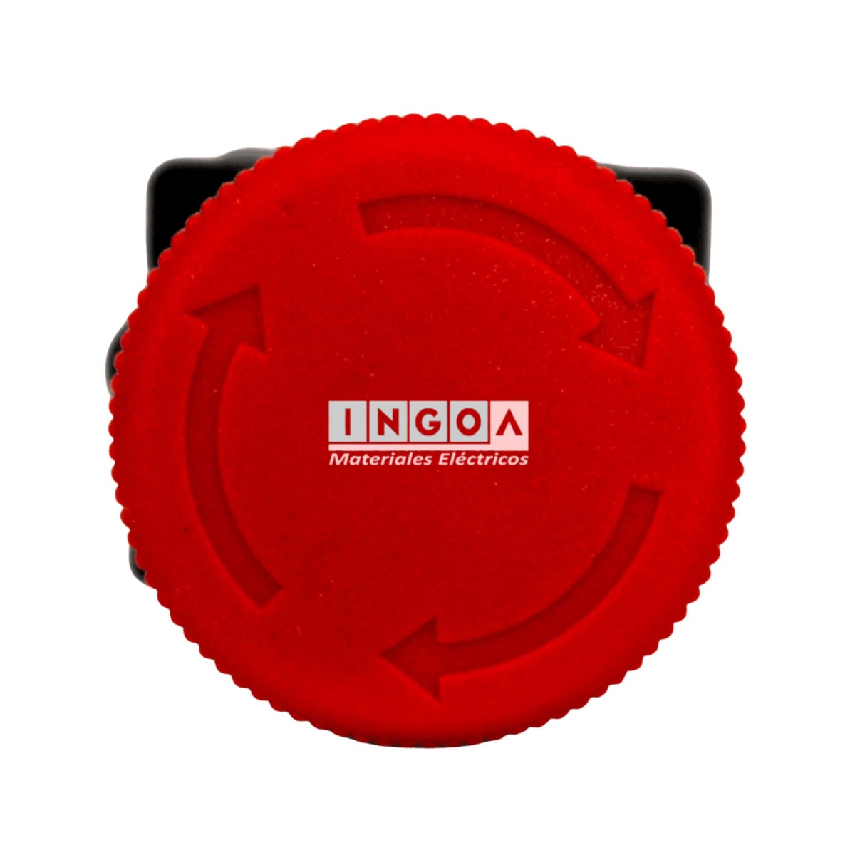 Pulsador Parada de Emergencia Con Retención 22MM 1NC+1NO Hongo 40MM - Vista 2