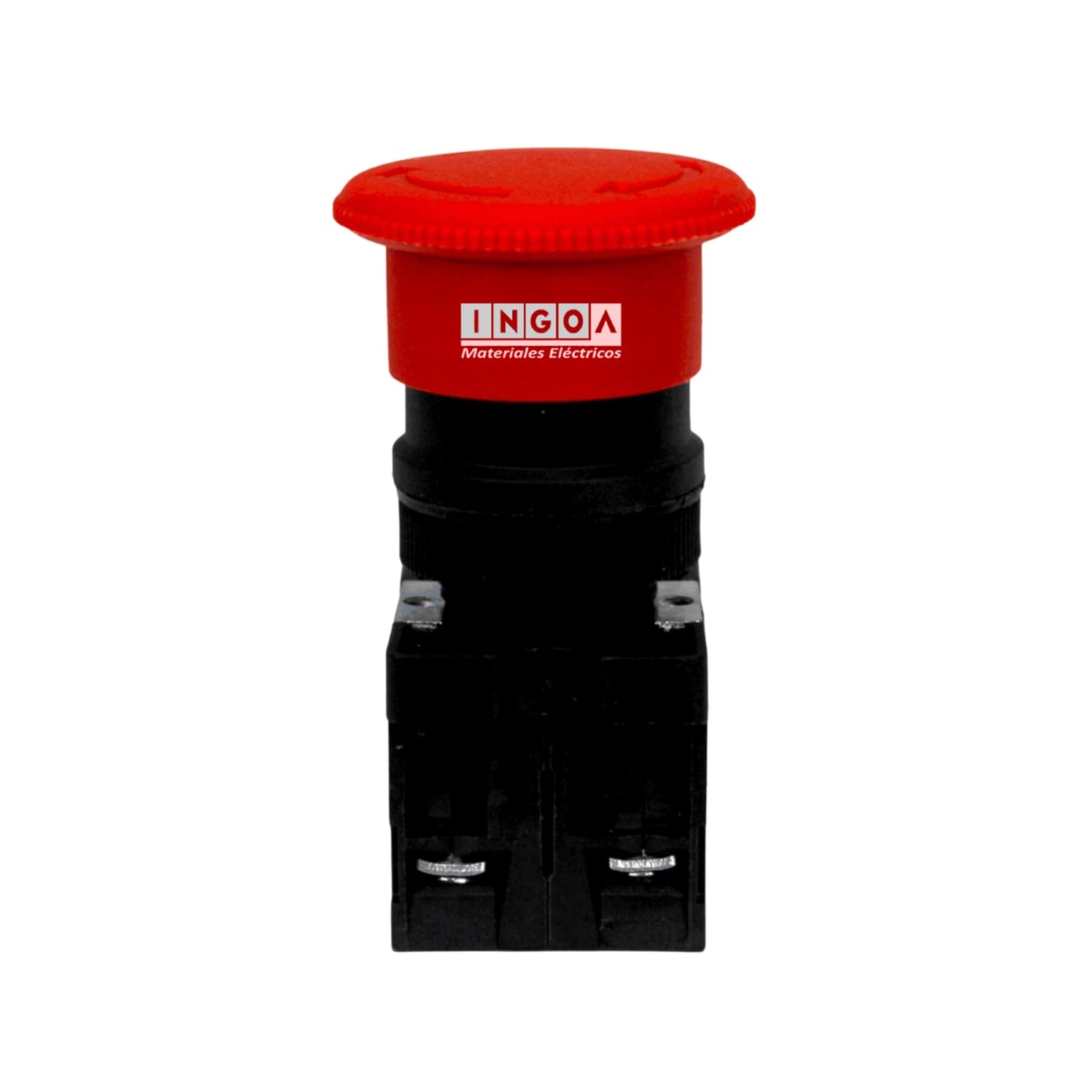 Pulsador Parada de Emergencia Con Retención 22MM 1NC+1NO Hongo 40MM - Vista 5