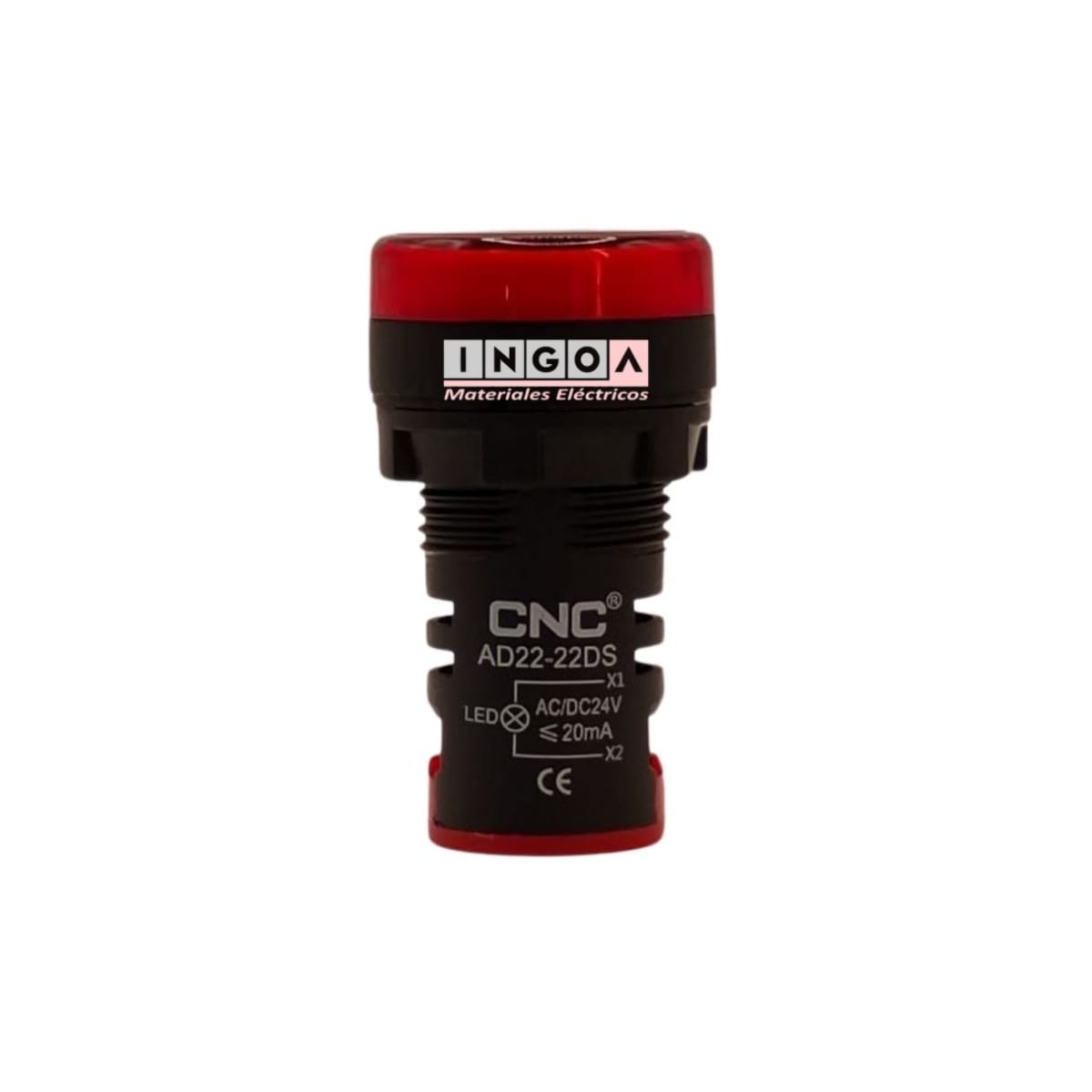 Luz Piloto Led Rojo 24VAC/DC 22mm - Vista 4