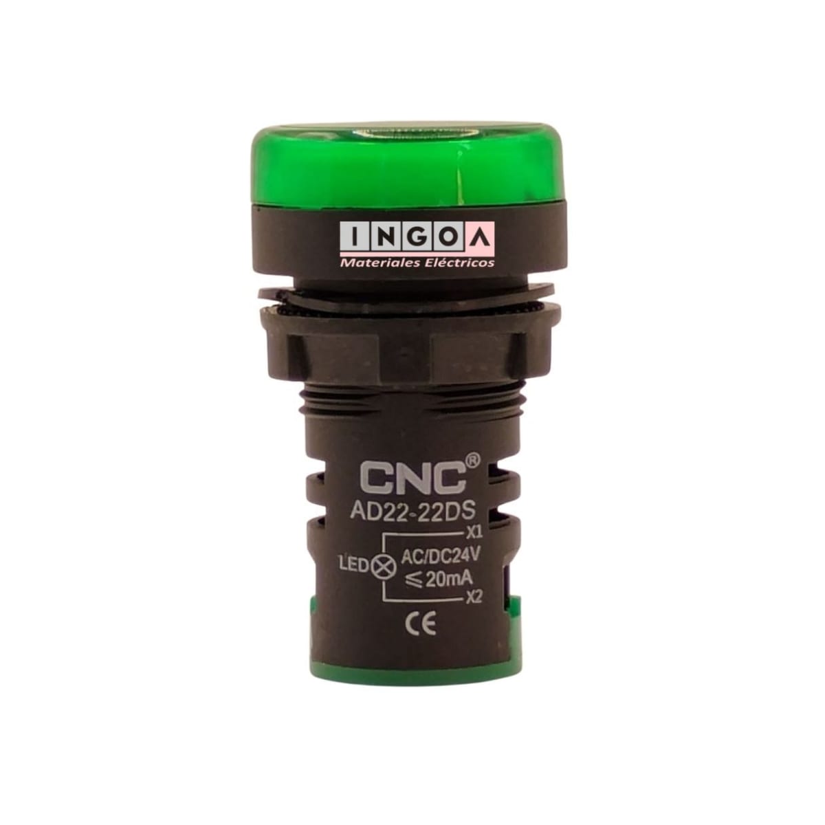 Luz Piloto Led Verde 24VAC/DC 22mm2