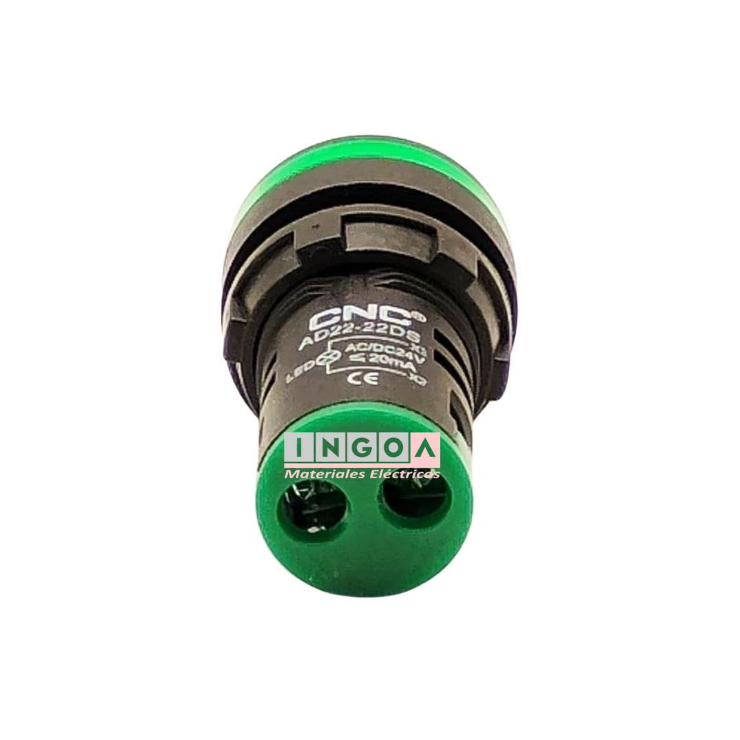 Luz Piloto Led Verde 24VAC/DC 22mm - Vista 5