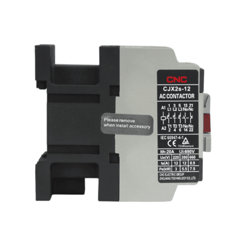 Contactor Trifasico 12A 1NO+1NC Bobina 220V CNC - CJX2s - Vista 3