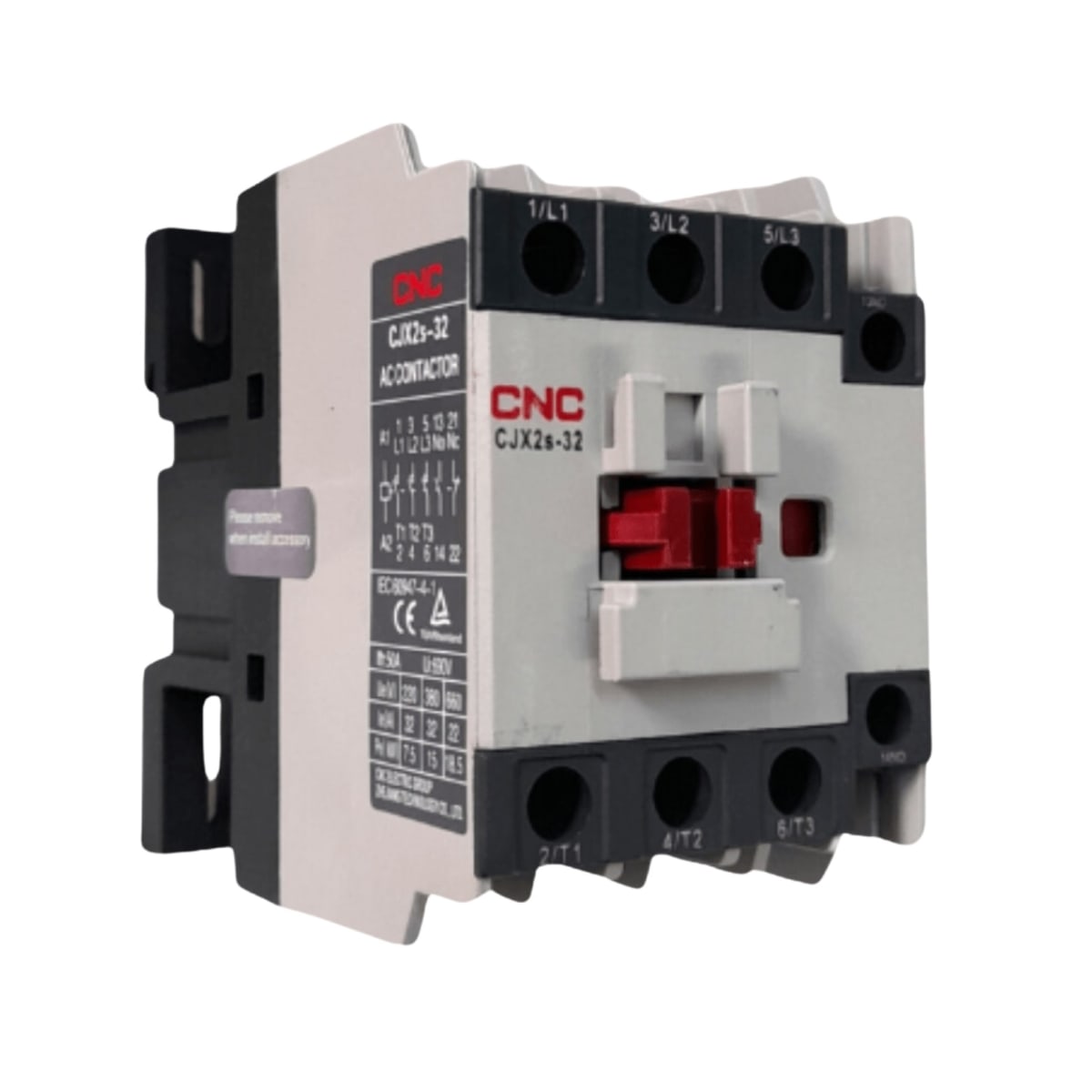 Contactor Trifasico 32A 1NO+1NC Bobina 220V CNC - CJX2s 0