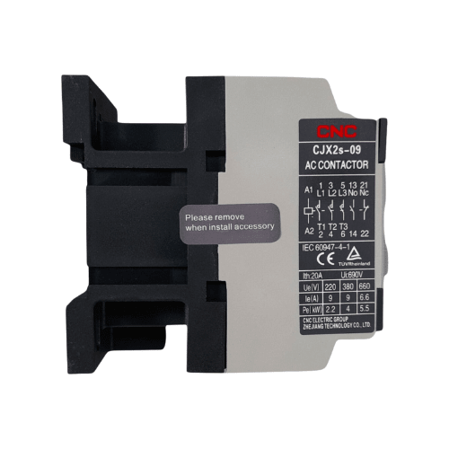 Contactor Trifasico 32A 1NO+1NC Bobina 220V CNC - CJX2s - Vista 3
