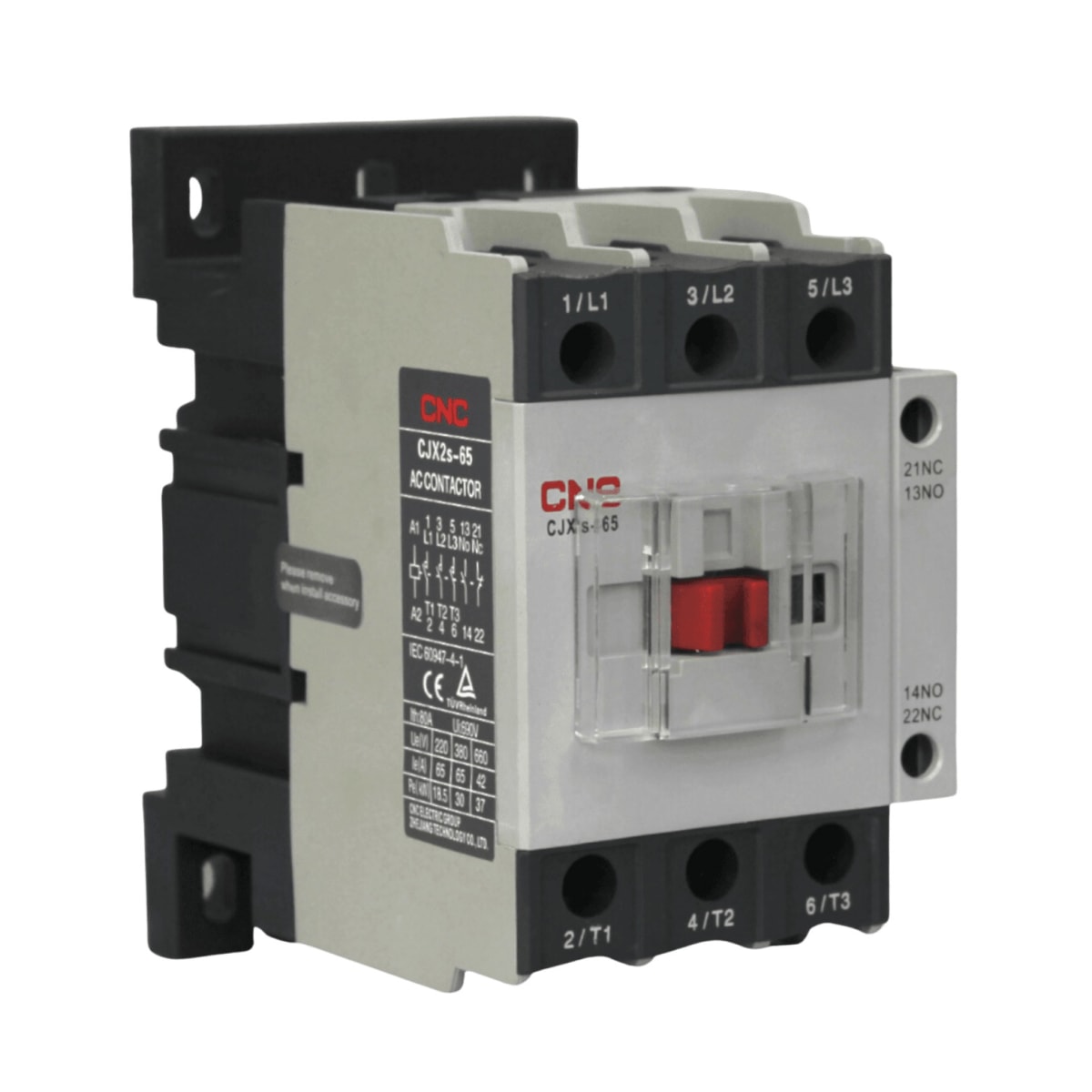 Contactor Trifasico 65A 1NO+1NC Bobina 220V CNC - CJX2s - Imagen Principal