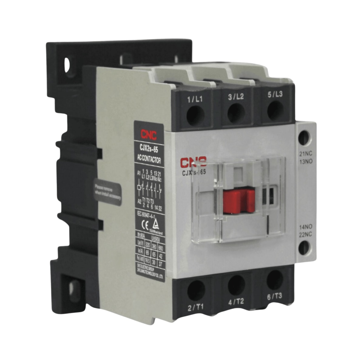 Contactor Trifasico 95A 1NO+1NC Bobina 220V CNC - CJX2s 0