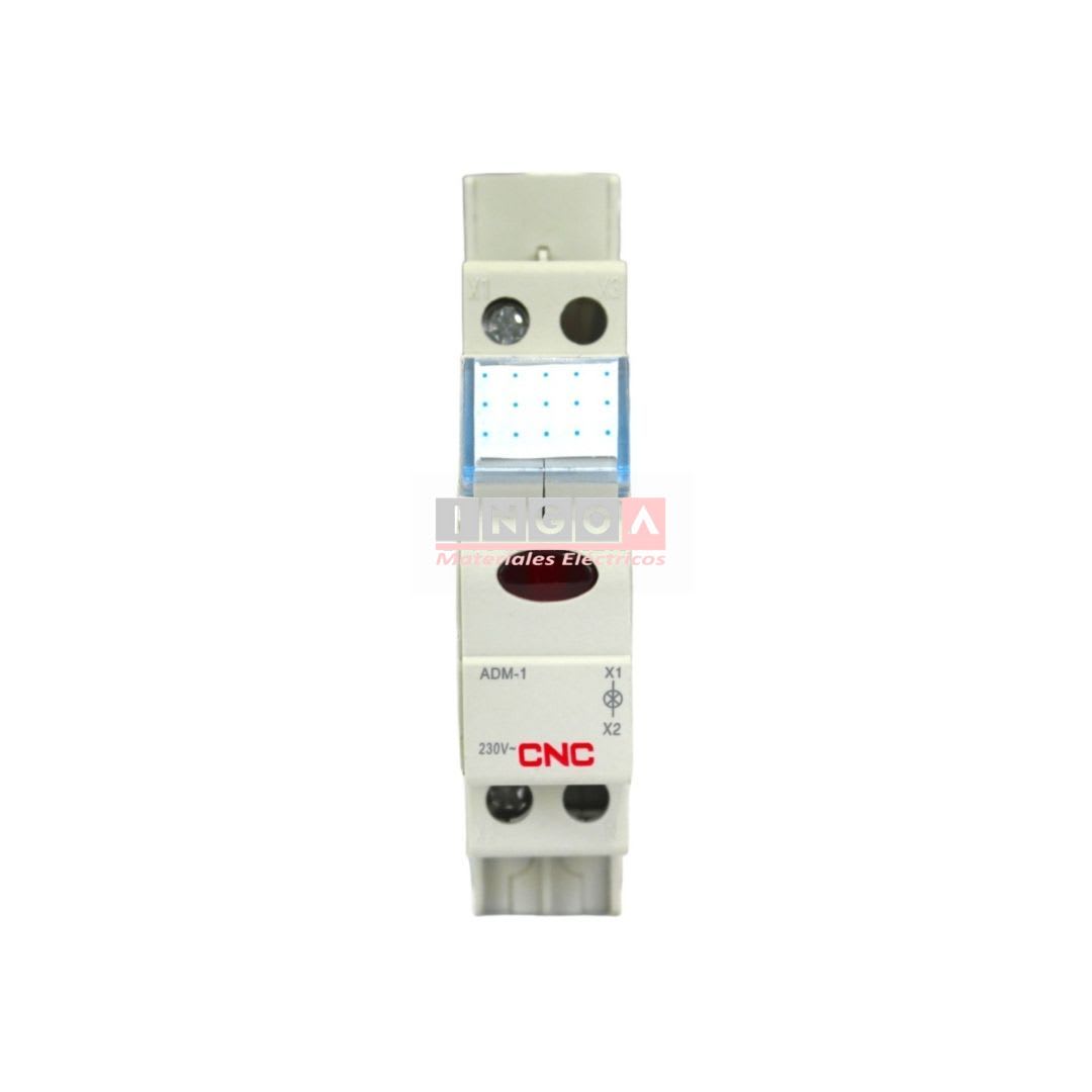 Luz Piloto Riel Din Rojo 220VAC IP20 - CNC - Vista 3