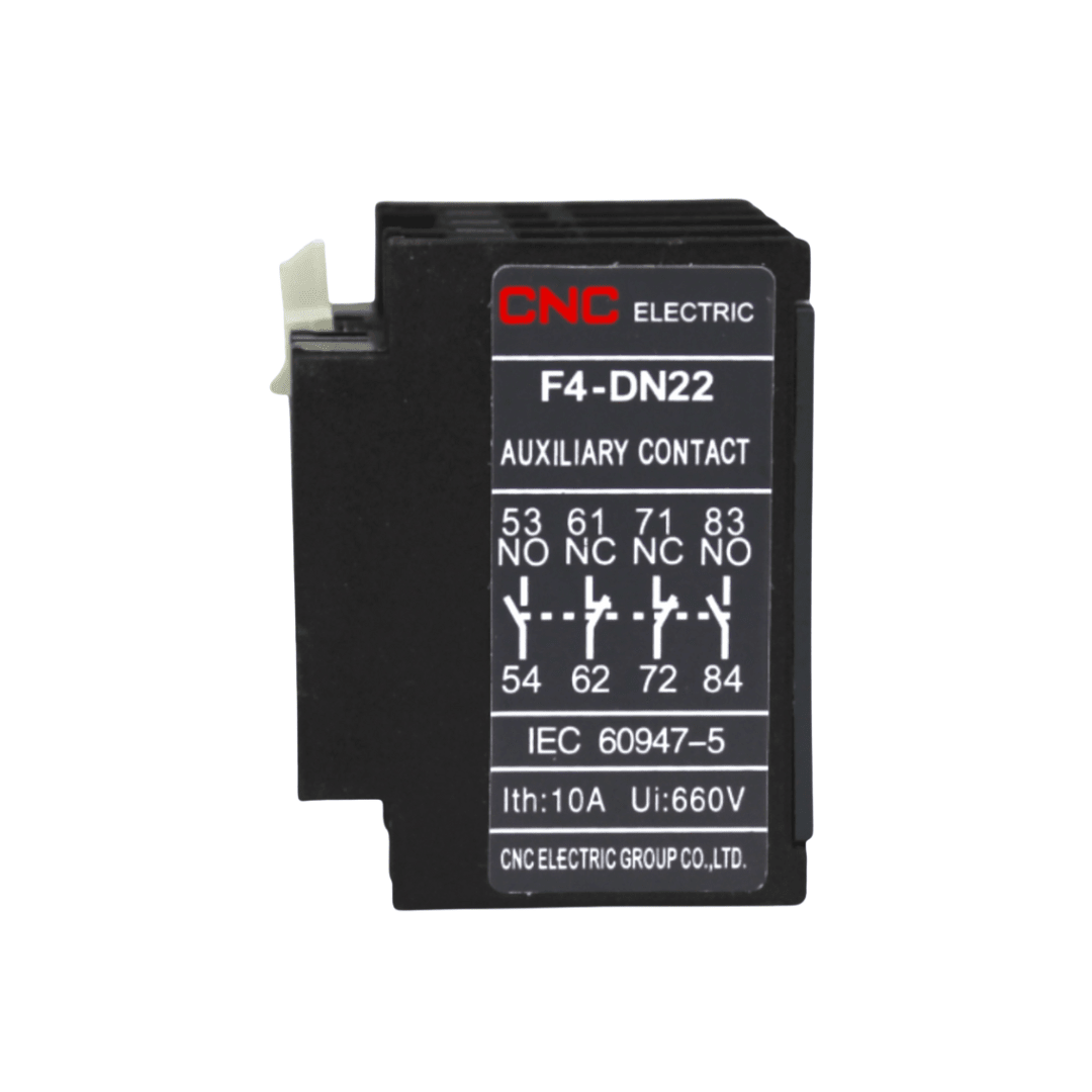 Contacto Auxiliar Frontal para Contactor 2NO+2NC - CNC - Vista 3
