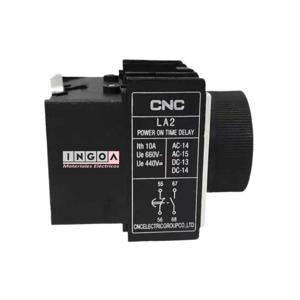Temporizador Frontal p/Contactor On Delay LA2-DT4 10-180seg 1NO+1NC - Vista 4