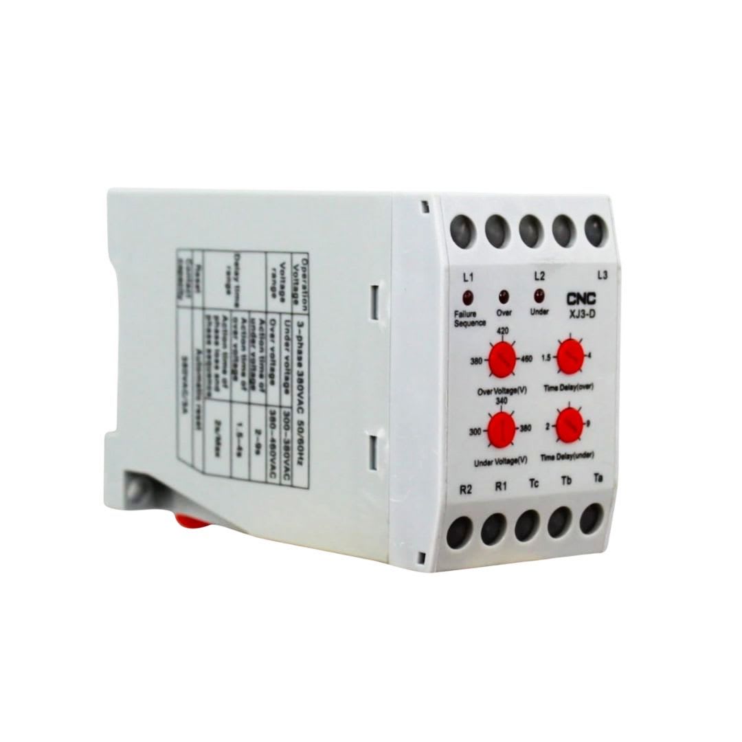 Rele de Asimetria Monitor de Voltaje Trifasico 1NO + 1NC XJ3-D - CNC 0