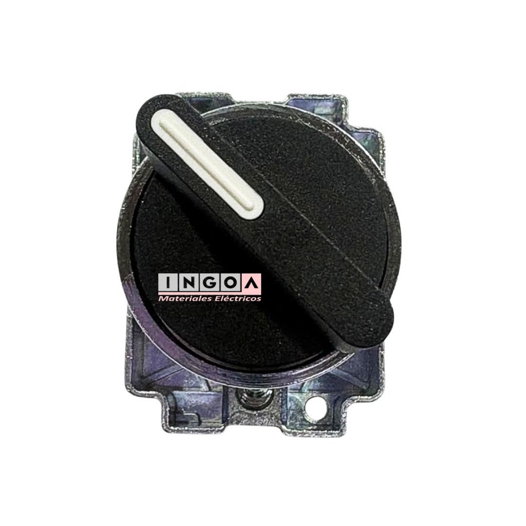 Selector Metálico 2 Posiciones Con Retorno 10A 1NO + 1NC 22MM CNC3