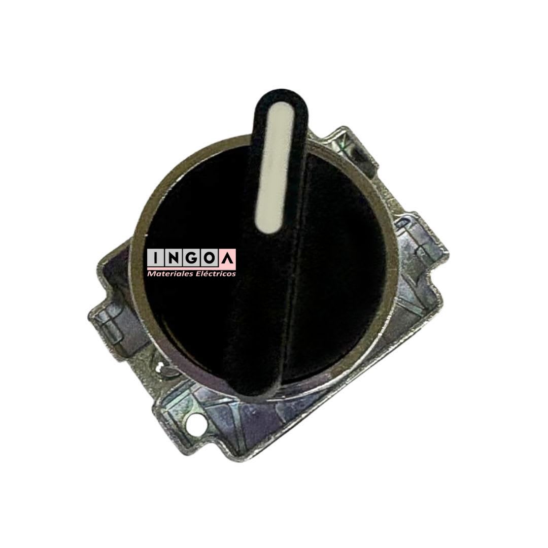 Selector Metálico 2 Posiciones Con Retorno 10A 1NO + 1NC 22MM CNC4