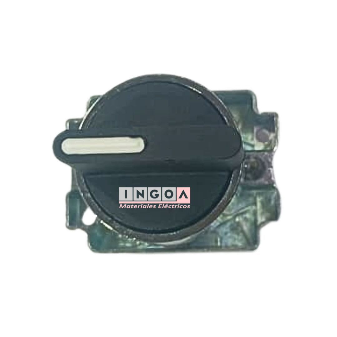 Selector Metálico 3 Posiciones Con Retorno 10A 2NO 22MM CNC - Vista 4