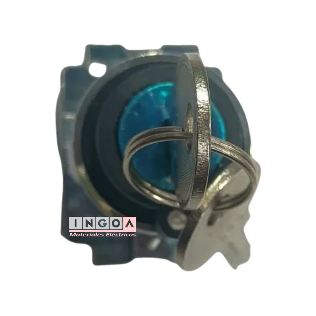 Selector Metálico 3 Posiciones Con LLave 10A 2NO 22MM CNC3